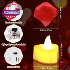 3000 Pcs Artificial Rose Petals With 20 Pcs Flameless Led Tea Lights Candles
