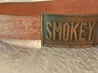 Vint  Smokey Bear Forest Service Ranger National Park Leather Belt Buckle   Hat 