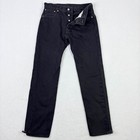 Levis 501 Original Fit Mens Jeans Black Button Fly 00501-0660 W30 L30 Straight