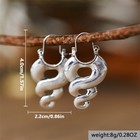 Retro Geometric Zinc Alloy Earrings Women s Silvery Spiral Pendant Ear Buckle