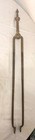 Antique 18th Century Wrought Iron Turned Brass English Fireplace Tongs Tool 9