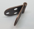 Dark Antique Bronze Sewing Machine Hinge Round Ends Oval Vintage Case Box But   