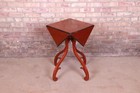 Baker Furniture Georgian Mahogany Handkerchief Drop Leaf Side Table
