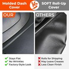 Black Dash Cover For 2007-2014 Silverado 1500 Ls Lt 1-piece Textured Overlay