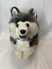 Timberland Husky Dog White Grey Puppy Plush Stuffed Animal Vintage Dakin 1977