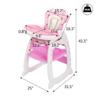 3 In 1 Baby Feeding Highchair Convertible Toddler Eating Seat W tray Safety Belt