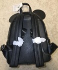 New Disney Parks Loungefly Mickey Mouse Black Woven Faux Leather Mini Backpack
