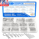 250pcs Cotter Pin Assortment Kit  12 Sizes  304 Stainless Steel  Hardware Pins F