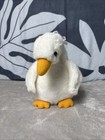 Vintage Dakin White Goose Plush Orange Beak   Feet Ribbon Bow 10  Realistic Bird