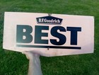 Vintage Metal Bf Goodrich  best  Tires Dealer Advertising Rack Sign 30 X 14