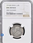 British India 1914 b  Rupee Ngc Unc Details