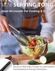 Anaeat 7  Mini Cooking Tong Stainless 7 Inch  1 Pc Steel - Black