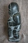 Carved Soapstone Inuit Eskimo Male Figure - Signed Adamie  47643 - 7  Tall
