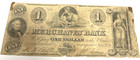 1852  1 The Merchants Bank - Washington  D c  Note