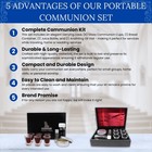 Portable Communion Set Travel Home Wedding Church Kits Home Visits Supplies
