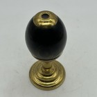 Vintage Van Cort Wooden Egg Shape Kaleidoscope With Brass Stand
