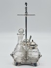Fabulous Antique 19 Century Set Of Cruet By Meriden B  Victorian Silver Plate