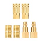 Air Hose Fittings 6 Pcs  1 4  Npt Female Industrial Quick Connect Couplers  