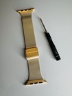 Gold Stainless Steel Milanese Loop Band Apple Watch 42 44mm 49mm Magnetic Clasp