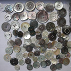 Vintage Antique Smoky Mother Of Pearl 515 Buttons Assorted Sizes   Shapes Sewing