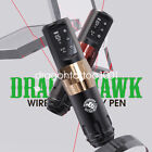 Dragonhawk Wireless Tattoo Kit Rotary Pen 2 4-4 2mm Stroke Machine Cartridge Ink
