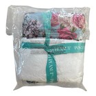Posh Peanut Floral Lacey Plush Patoo Blanket New  