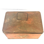 Antique Union Leader Cut Plug Tobacco Tin W  Lock   Handle