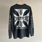 Vintage Boot West Coast Choppers White Jesse Who Tee Shirt Lg Longsleeve Rare