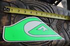 Quiksilver Surfboards Neon Green Wave Mountain Logo Clear Retro Surfing Sticker