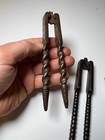 Antique Victorian Hand Forged Ornate Fancy Lobster Claw Cracker Tool Metal Steel
