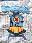 Sham Choo Choo Train Standard Quilted  Appliqued Cow Catcher    Nip  Cotton
