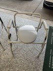Drive Deluxe Steel Drop Arm Folding Bedside Commode Gray 350 Lb 11125kd-1 4