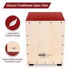 Pyle Snare-style Cajon Wooden Percussion Box 9 75lbs Lightweight Compact Design