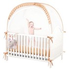 Baby Crib Pop Up Tent Infant Safety Mesh Cover Net - Canopy Cover To Keep Beige