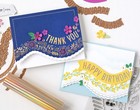 Spellbinders Glimmer Curved Border   Sentiments Rubber Stamps Hot Foil Plates