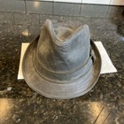 Vintage Style Gray Suede Fedora Hat