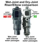 Exhaust Manifold Riser Elbow Dry Joint 864591t02 For Mercruiser 4 3 5 0 5 7 V6v8