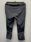 Athleta Women s Heather Gray Running Cropped Leggings Mesh Pockets Tights Sz L
