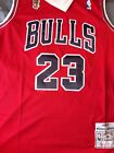 Michael Jordan Chicago Bulls  23 Signed Red Home Jersey Hologram Authentication