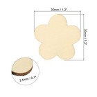 30mm Wooden Flowers  50 Pack Unfinished Wood Flowers Blank Wooden Cutouts