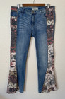 Free People Patchwork Flare Jeans 30 Wide Leg Boho Festival Coachella Western