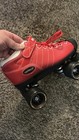 Riedell Diablo Red Indoor Quad Roller Skates Black Sonic Demon Wheels Box
