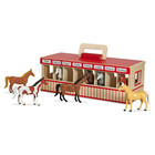 New Melissa   Doug Take-along Show-horse Play Set With Wooden Box