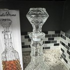 Clear Cut Glass Fine Crystal Whiskey Decanter Liquor Bottle With Stopper