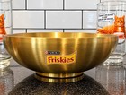 1981 Libbey Morris The Cat 9lives Glasses Set 3 W Friskies Brass Bowl Vintage