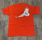Vintage Winston Cigarettes Textured Gold Eagle T Shirt Red Single Stitch Mens Xl