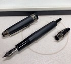 High Grade Resin Series Matte Black - Black Clip M Nib Fountain Pen No Box