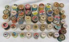 Vintage 45 Larger Wood Thread Spools Jp Coats   Clarks Lily With Thread 