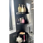 3pc Shower Caddy Bathroom Suction Shelf Storage Shampoo Soap Holder No Drill