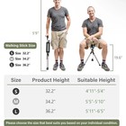 Step2gold Ta-da Chair Series 2 Portable Walking Stick   Medium 34 2    Black